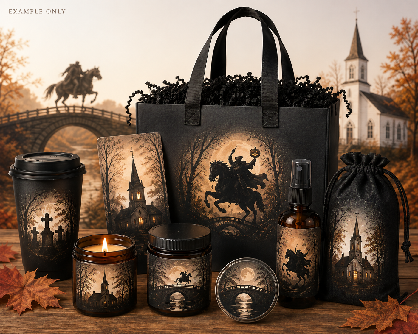 Examples of Horseman Rising launch gift bag and raffle items